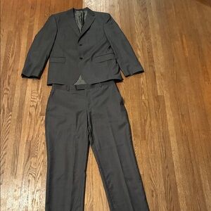 Austin Reed Dark Gray 100% Wool Suit with waist of 34.